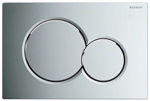 Geberit - Ovládacie tlačidlo Sigma01, pre dvojité splachovanie, plast, farba pochrómovaná lesklá 115.770.21.5