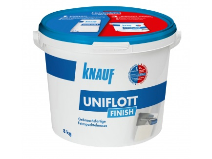 KNAUF Uniflott Finish 8 kg - namiešaná finálna stierka a tmel na sadrokartón